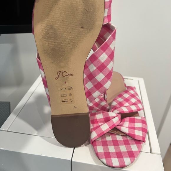 J crew gingham pink sandal - Picture 2 of 3